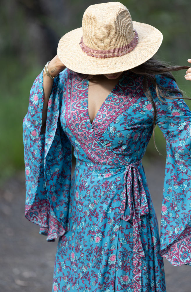 Hat Camilla P, Raffia Hat Pink Gemstone Band