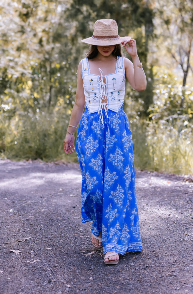 Blue Sabela Maxi Pants