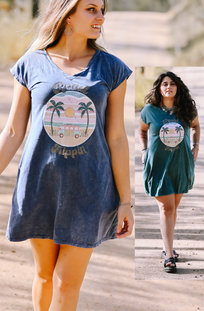 Road Trippin Tee Dress Short